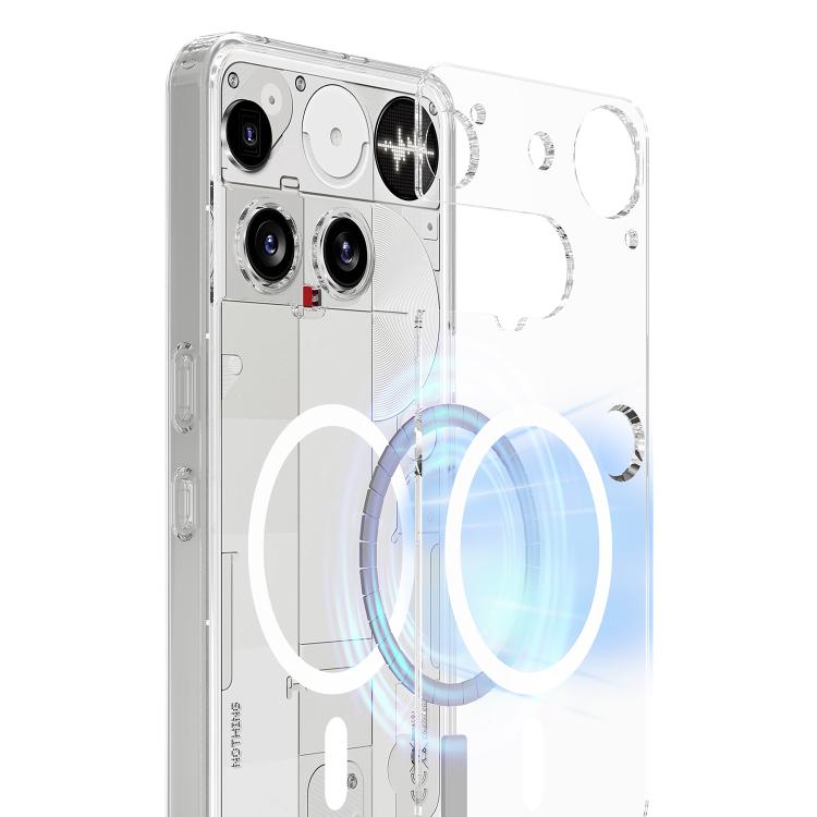 For Nothing Phone 3 MagSafe Clear Acrylic PC Hybrid TPU Phone Case - Transparent