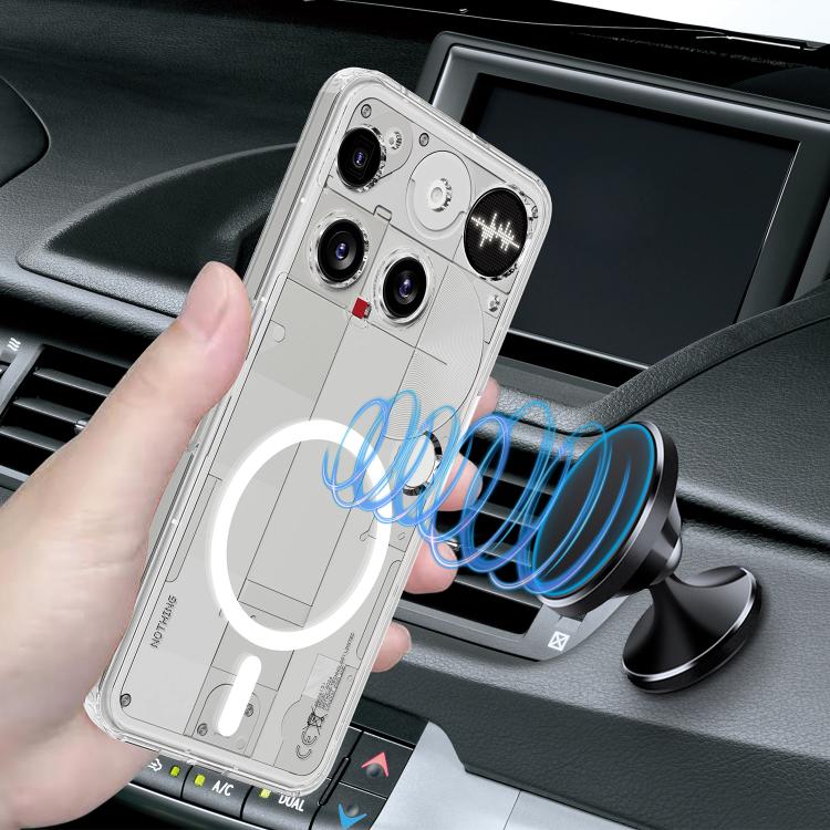 For Nothing Phone 3 MagSafe Clear Acrylic PC Hybrid TPU Phone Case - Transparent