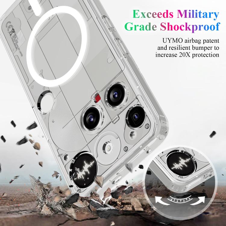 For Nothing Phone 3 MagSafe Clear Acrylic PC Hybrid TPU Phone Case - Transparent