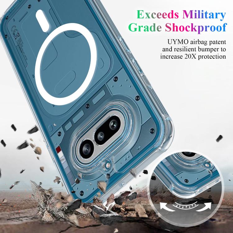 For Nothing Phone 4a MagSafe Clear Acrylic PC Hybrid TPU Phone Case - Transparent