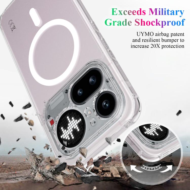 For Nothing Phone 4a Pro MagSafe Clear Acrylic PC Hybrid TPU Phone Case - Transparent