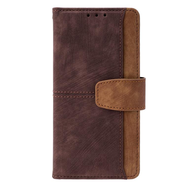 For Tecno Pova 7 Pro Color Stitching Skin Feel Leather RFID Blocking Phone Case