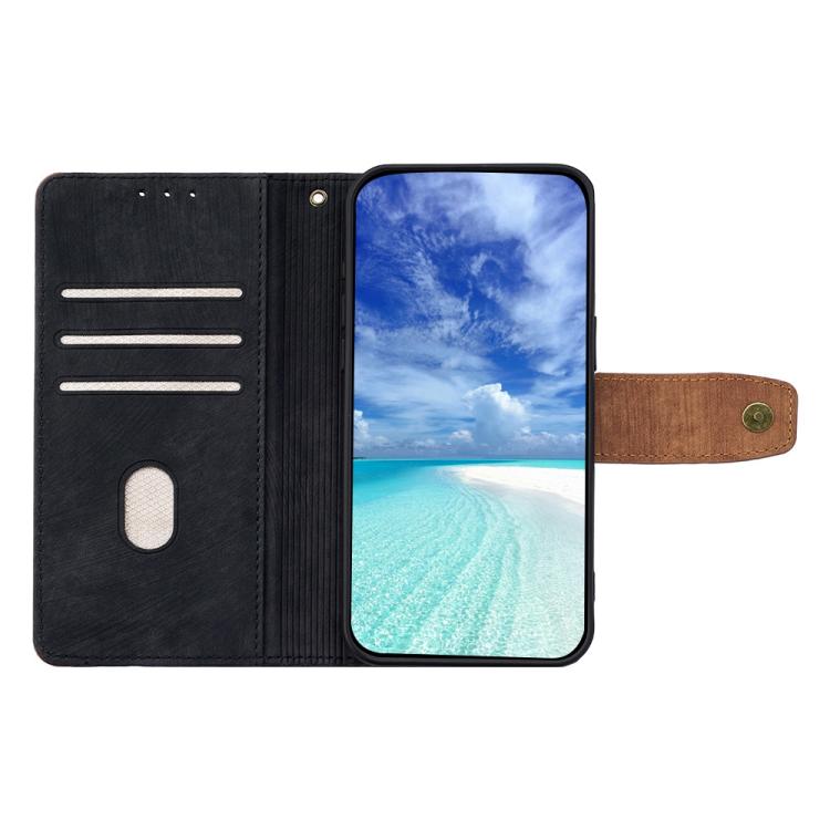 For Tecno Camon 50 4G Color Stitching Skin Feel Leather RFID Blocking Phone Case