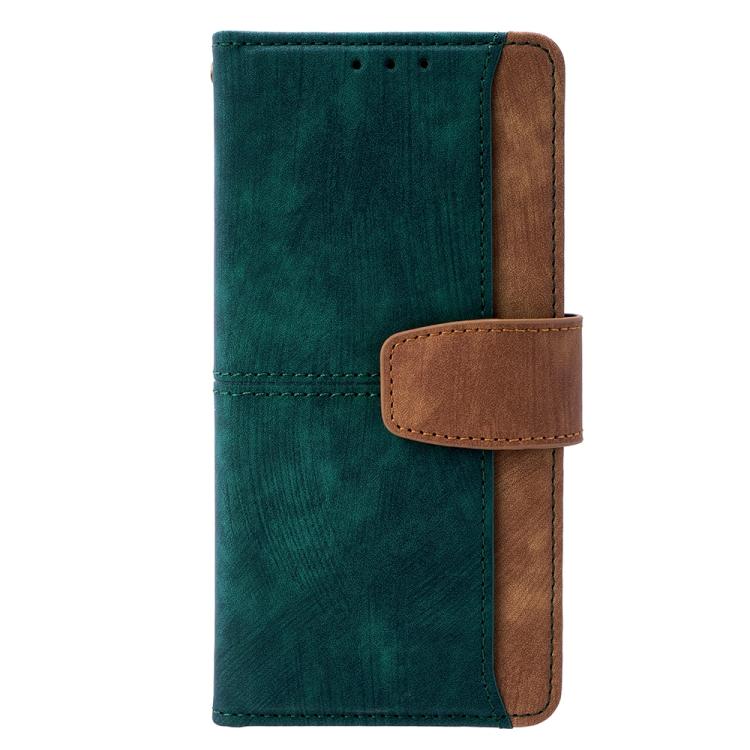 For Tecno Camon 50 Pro 4G Color Stitching Skin Feel Leather RFID Blocking Phone Case