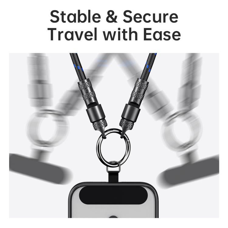 ROCK R15 Type-C to Type-C 60W Phone Lanyard Fast Charging Zinc Alloy Data Cable, Length:30cm