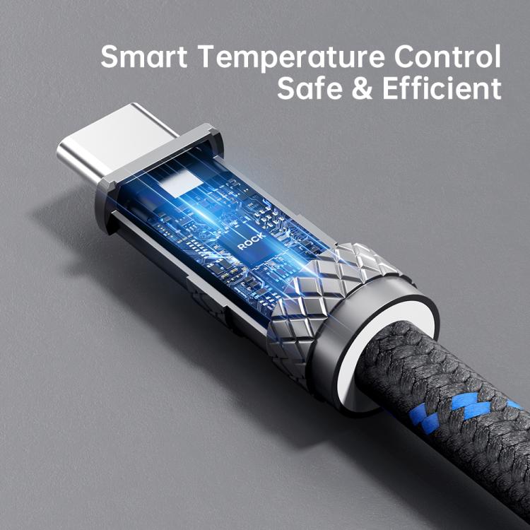 ROCK R15 Type-C to 8 Pin 27W Phone Lanyard Fast Charging Zinc Alloy Data Cable, Length:30cm