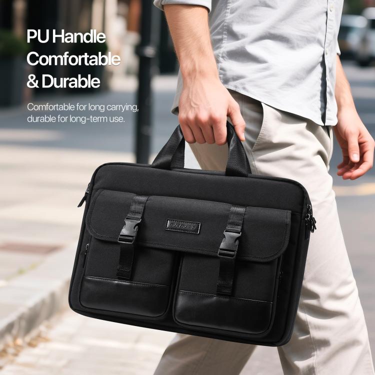 DUX DUCIS EDGE 14-15.4 inch Handbag Single Shoulder Laptop Bag - Black