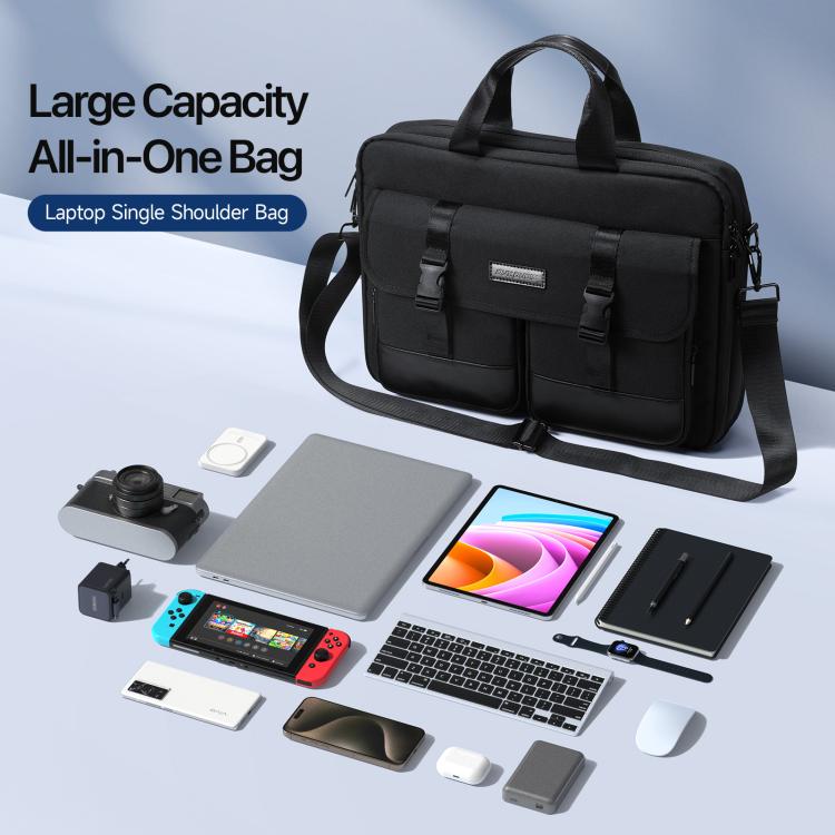 DUX DUCIS EDGE 14-15.4 inch Handbag Single Shoulder Laptop Bag - Black