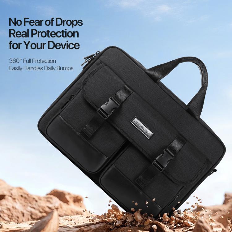 DUX DUCIS EDGE 14-15.4 inch Handbag Single Shoulder Laptop Bag - Black