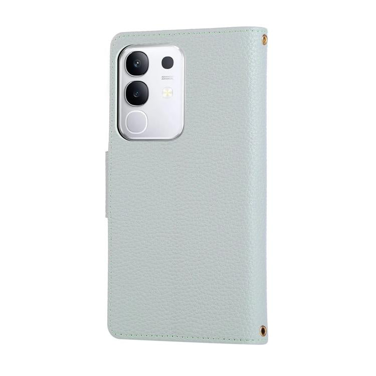 For vivo Y29 4G Round Buckle Zipper Wallet Leather Phone Case with Crossbody Strap