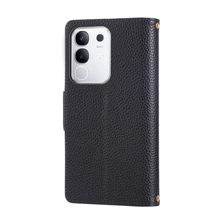 For vivo Y29 4G Round Buckle Zipper Wallet Leather Phone Case with Crossbody Strap