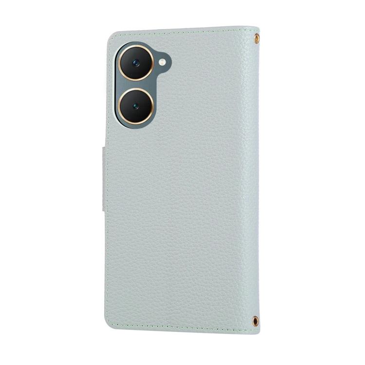 For vivo Y03 4G / Y18 / Y28s Round Buckle Zipper Wallet Leather Phone Case with Crossbody Strap