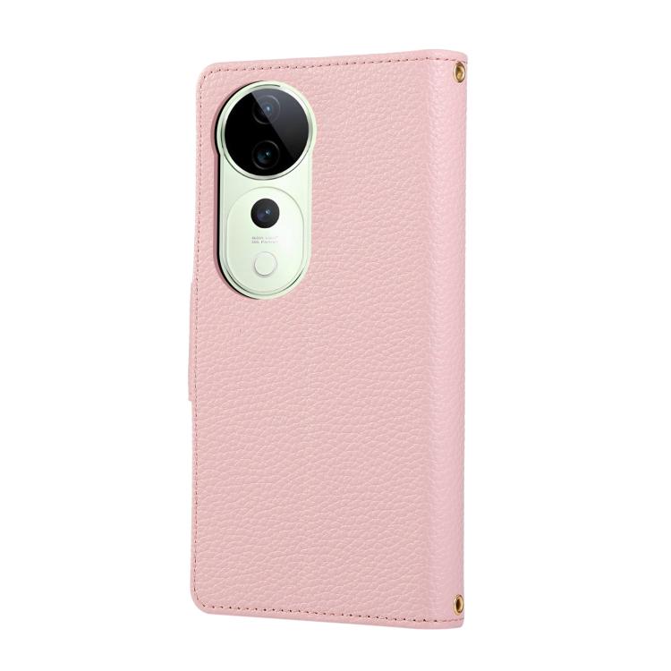 For vivo S19 Pro / V40 / V40 Pro Round Buckle Zipper Wallet Leather Phone Case with Crossbody Strap