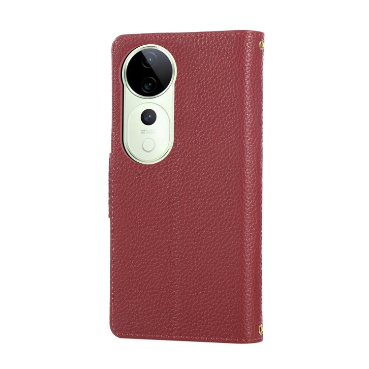 For vivo S19 Pro / V40 / V40 Pro Round Buckle Zipper Wallet Leather Phone Case with Crossbody Strap