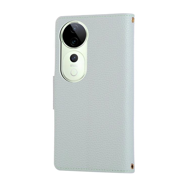 For vivo S19 Pro / V40 / V40 Pro Round Buckle Zipper Wallet Leather Phone Case with Crossbody Strap