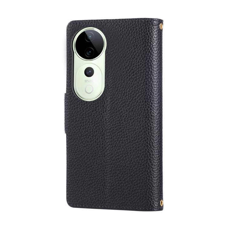 For vivo S19 Pro / V40 / V40 Pro Round Buckle Zipper Wallet Leather Phone Case with Crossbody Strap