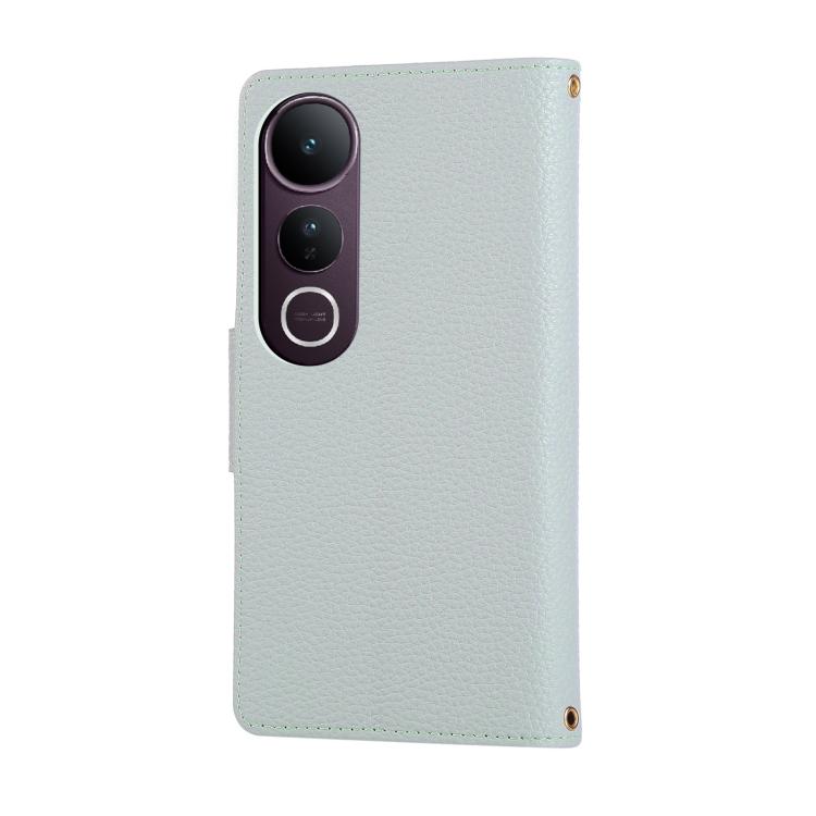 For vivo V50 Lite 5G Round Buckle Zipper Wallet Leather Phone Case with Crossbody Strap