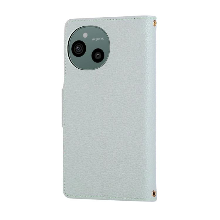 For Sharp Aquos Sense9 Round Buckle Zipper Wallet Leather Phone Case with Crossbody Strap
