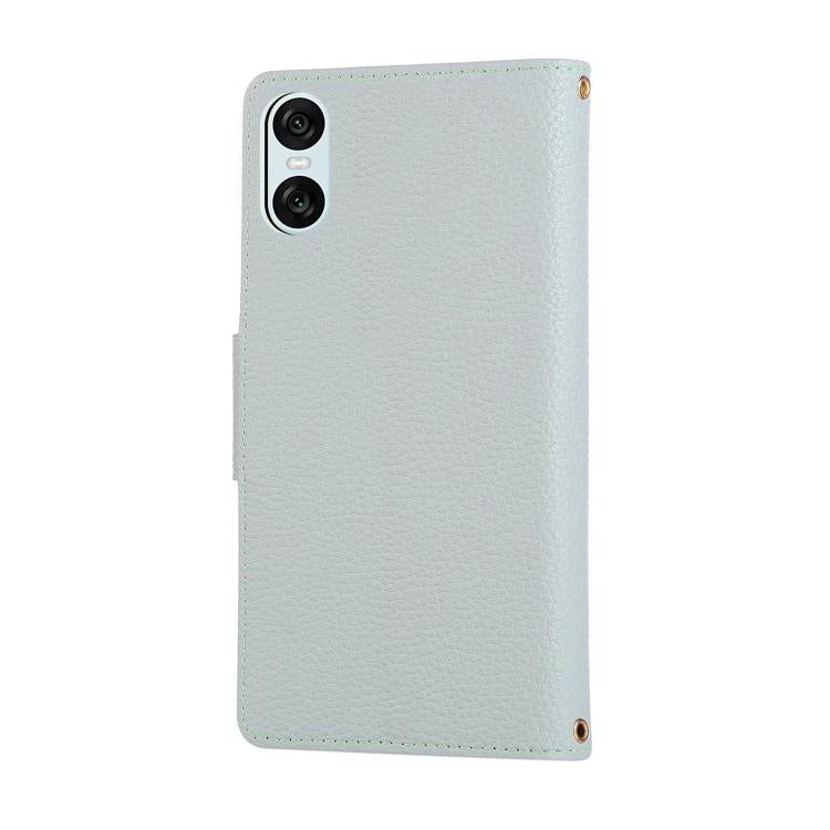 For Sony Xperia 10 VI Round Buckle Zipper Wallet Leather Phone Case with Crossbody Strap