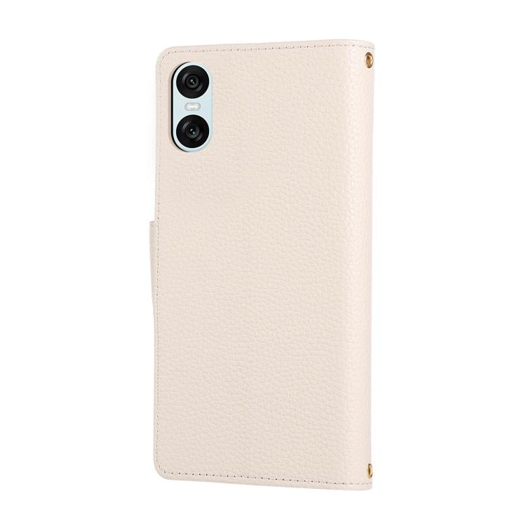 For Sony Xperia 10 VI Round Buckle Zipper Wallet Leather Phone Case with Crossbody Strap