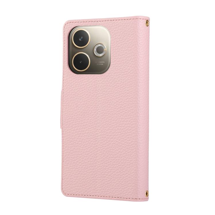 For OPPO A5 Pro 5G Global Round Buckle Zipper Wallet Leather Phone Case with Crossbody Strap