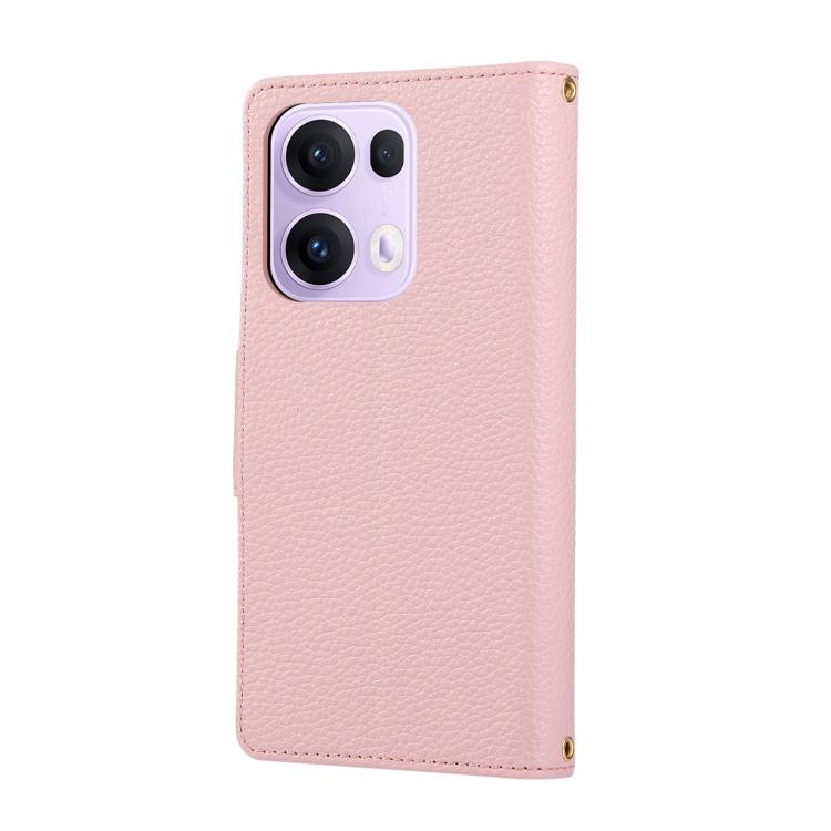 For OPPO Reno13 Pro Round Buckle Zipper Wallet Leather Phone Case with Crossbody Strap