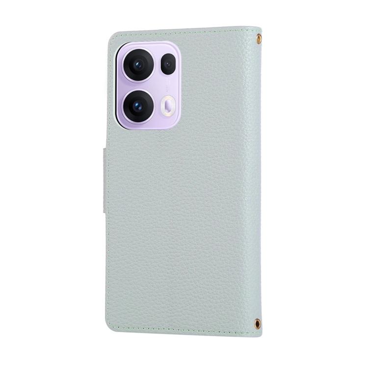 For OPPO Reno13 Pro Round Buckle Zipper Wallet Leather Phone Case with Crossbody Strap