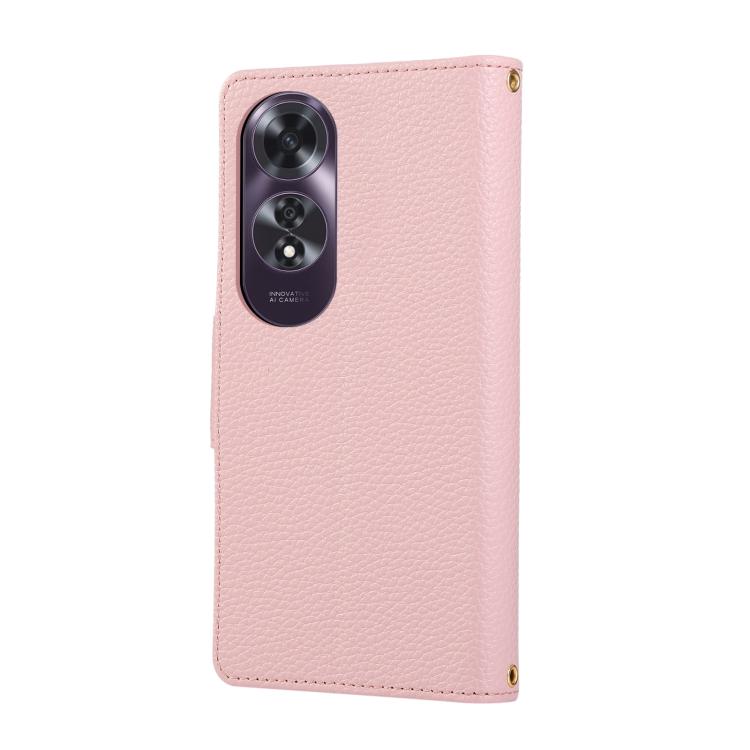For OPPO A60 4G Global Round Buckle Zipper Wallet Leather Phone Case with Crossbody Strap