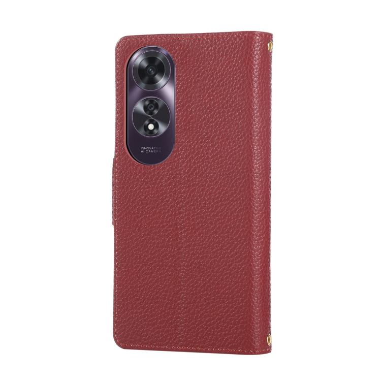 For OPPO A60 4G Global Round Buckle Zipper Wallet Leather Phone Case with Crossbody Strap