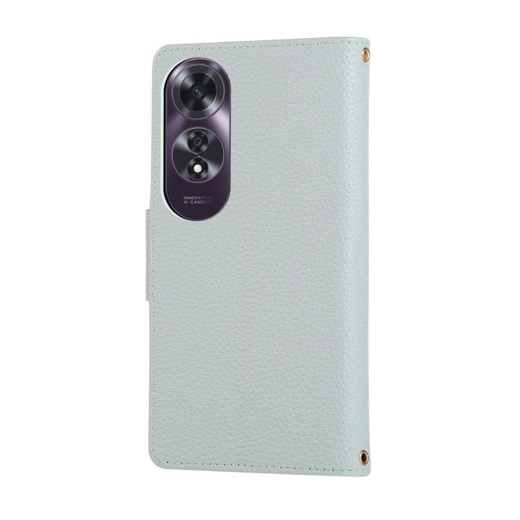 For OPPO A60 4G Global Round Buckle Zipper Wallet Leather Phone Case with Crossbody Strap