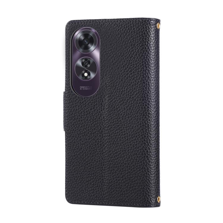 For OPPO A60 4G Global Round Buckle Zipper Wallet Leather Phone Case with Crossbody Strap