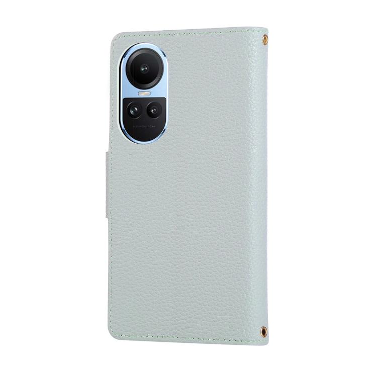 For OPPO Reno10 /10 Pro Global Round Buckle Zipper Wallet Leather Phone Case with Crossbody Strap
