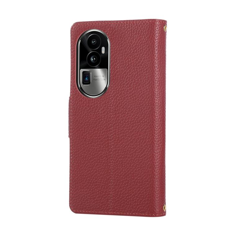For OPPO Reno10 Pro+ Round Buckle Zipper Wallet Leather Phone Case with Crossbody Strap