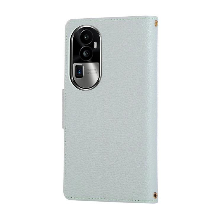 For OPPO Reno10 Pro+ Round Buckle Zipper Wallet Leather Phone Case with Crossbody Strap