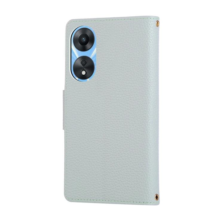 For OPPO A78 5G / A58 5G Round Buckle Zipper Wallet Leather Phone Case with Crossbody Strap
