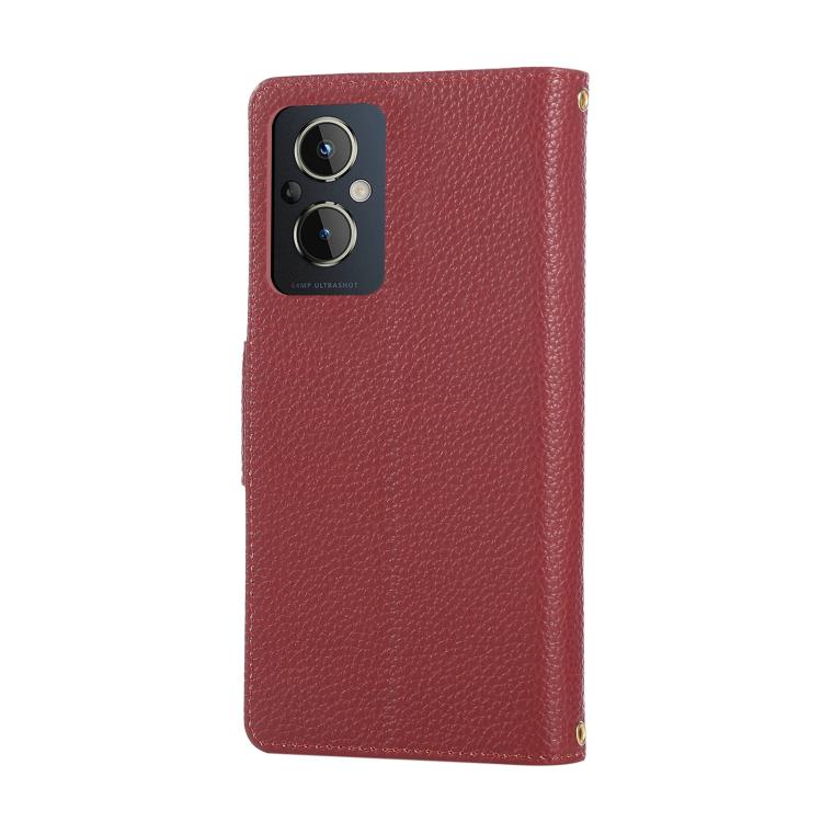 For OPPO F21 Pro 5G Global  Round Buckle Zipper Wallet Leather Phone Case with Crossbody Strap