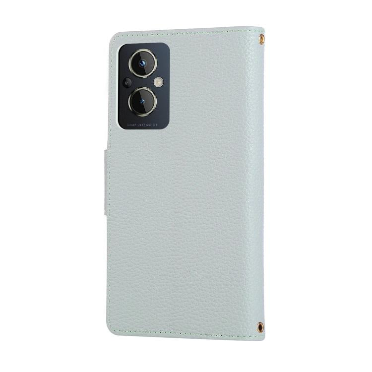 For OPPO F21 Pro 5G Global  Round Buckle Zipper Wallet Leather Phone Case with Crossbody Strap