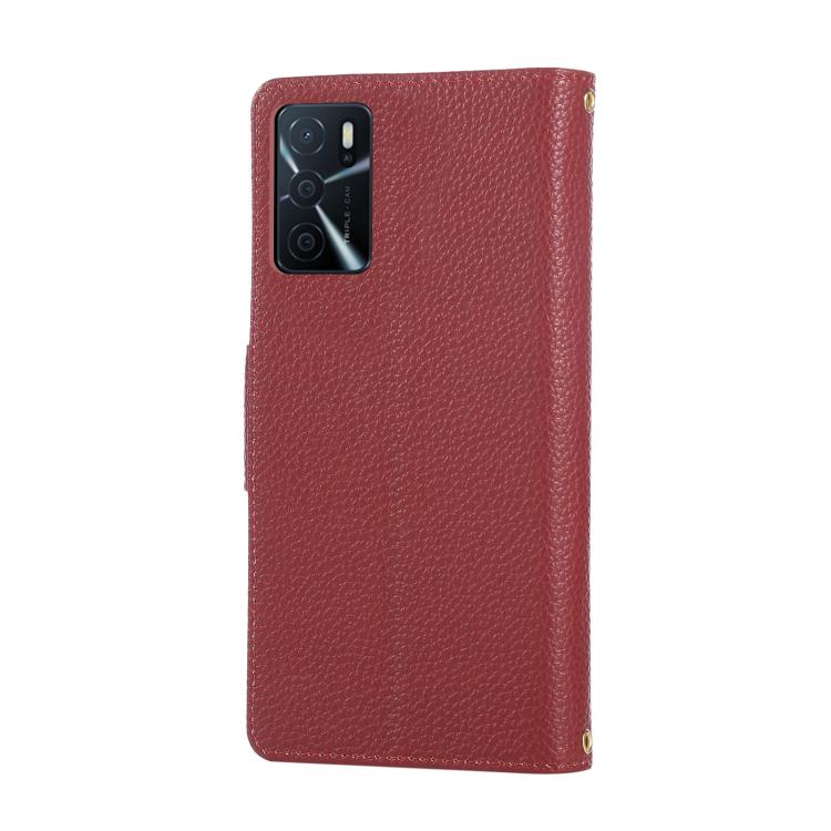 For OPPO A16 4G Round Buckle Zipper Wallet Leather Phone Case with Crossbody Strap