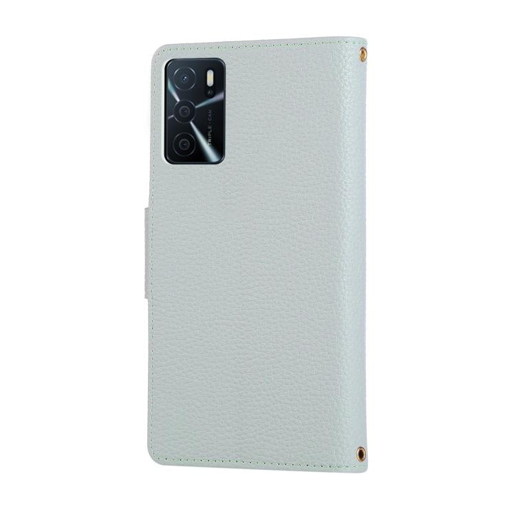 For OPPO A16 4G Round Buckle Zipper Wallet Leather Phone Case with Crossbody Strap