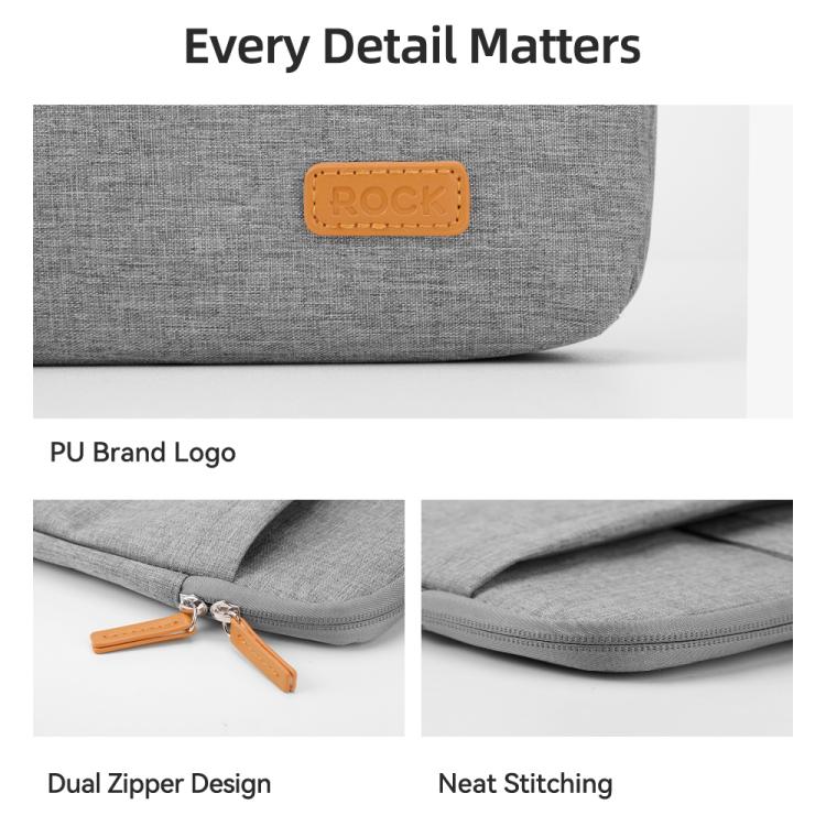 ROCK 14.9 inch Laptop Bag Handle Bag - Grey