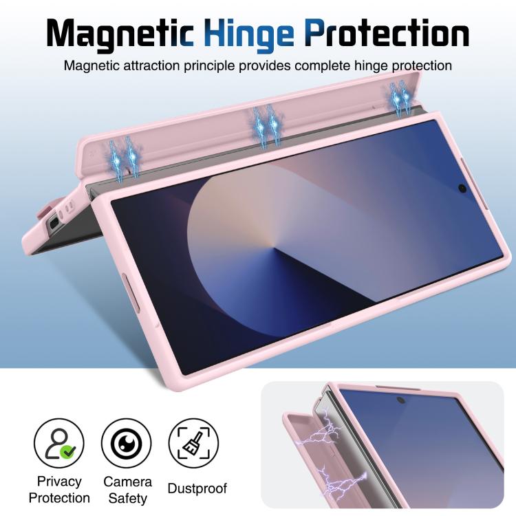 For Samsung Galaxy Z Fold6 Film Integrated Lens Frame Bracket Phone Case with Wristband