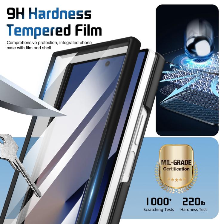 For Samsung Galaxy Z Fold6 Film Integrated Lens Frame Bracket Phone Case with Wristband
