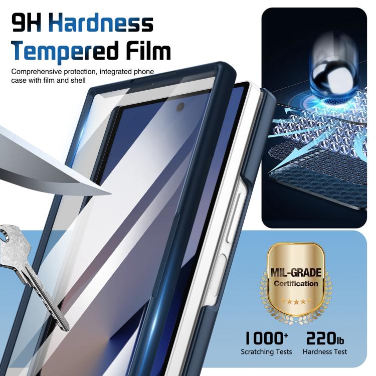 For Samsung Galaxy Z Fold6 Film Integrated Lens Frame Bracket Phone Case with Wristband