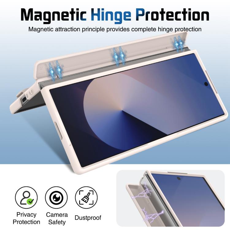 For Samsung Galaxy Z Fold6 Film Integrated Lens Frame Bracket Phone Case with Wristband