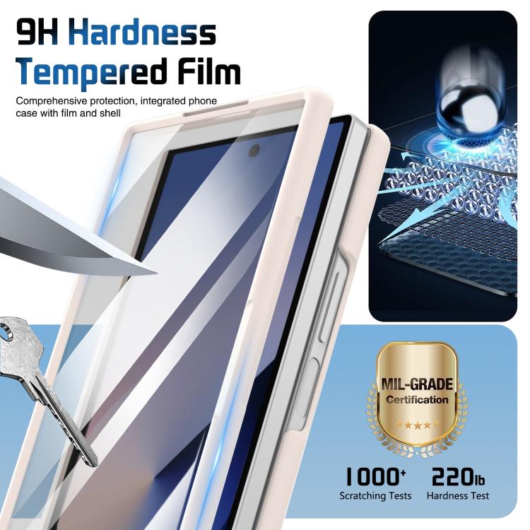 For Samsung Galaxy Z Fold6 Film Integrated Lens Frame Bracket Phone Case with Wristband