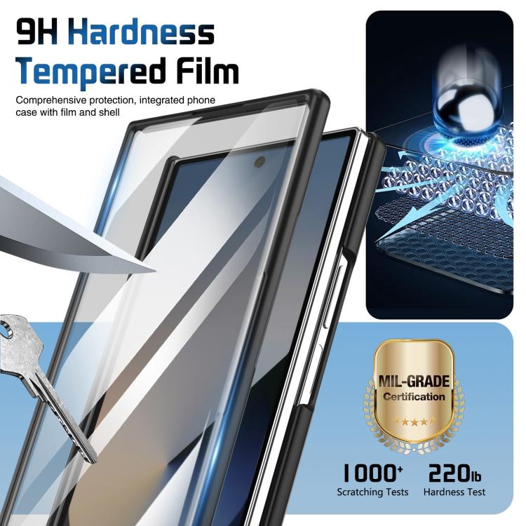 For Samsung Galaxy Z Fold7 Film Integrated Lens Frame Bracket Phone Case with Wristband