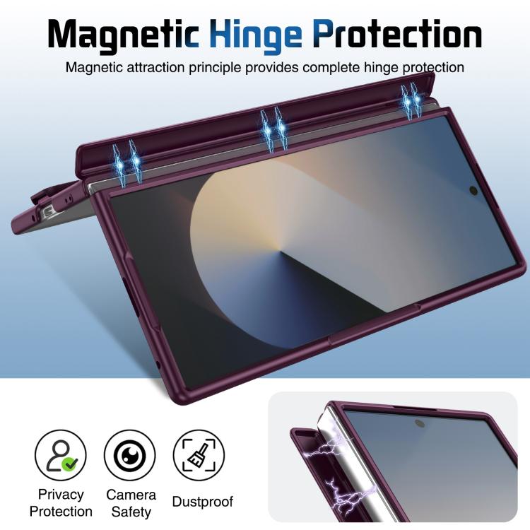 For Samsung Galaxy Z Fold7 Film Integrated Lens Frame Bracket Phone Case with Wristband