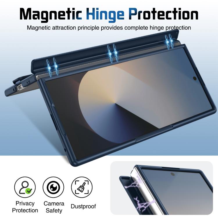 For Samsung Galaxy Z Fold7 Film Integrated Lens Frame Bracket Phone Case with Wristband