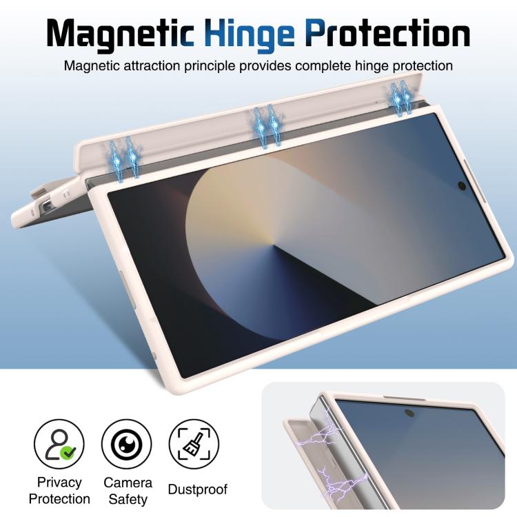 For Samsung Galaxy Z Fold7 Film Integrated Lens Frame Bracket Phone Case with Wristband