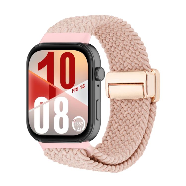 For Huawei Watch Fit 5 / Fit 5 Pro / Fit 4 Magnetic Buckle Loop Woven Watch Band